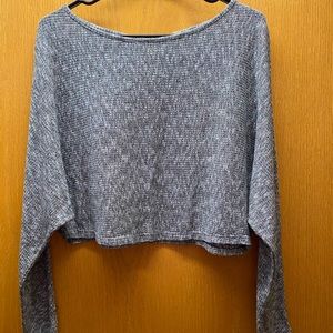 Grey crop top- loose fitting